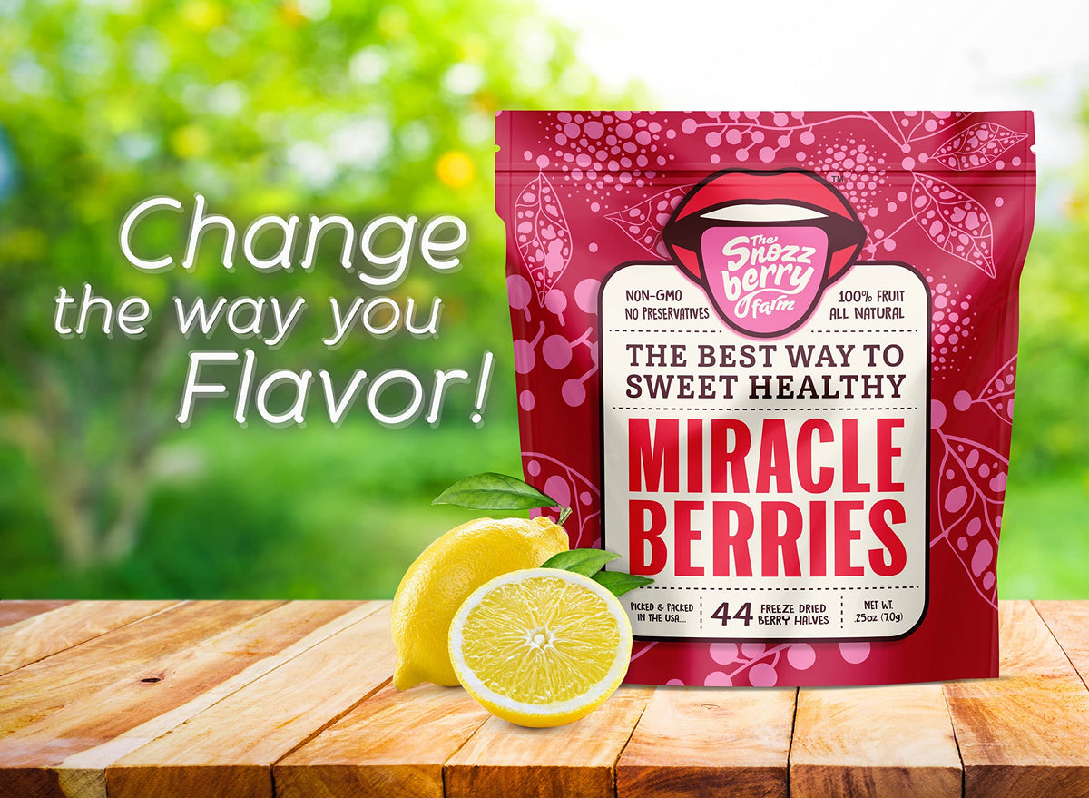 Florida-grown, USA-produced Snozzberry Farm miracle berries for freshness