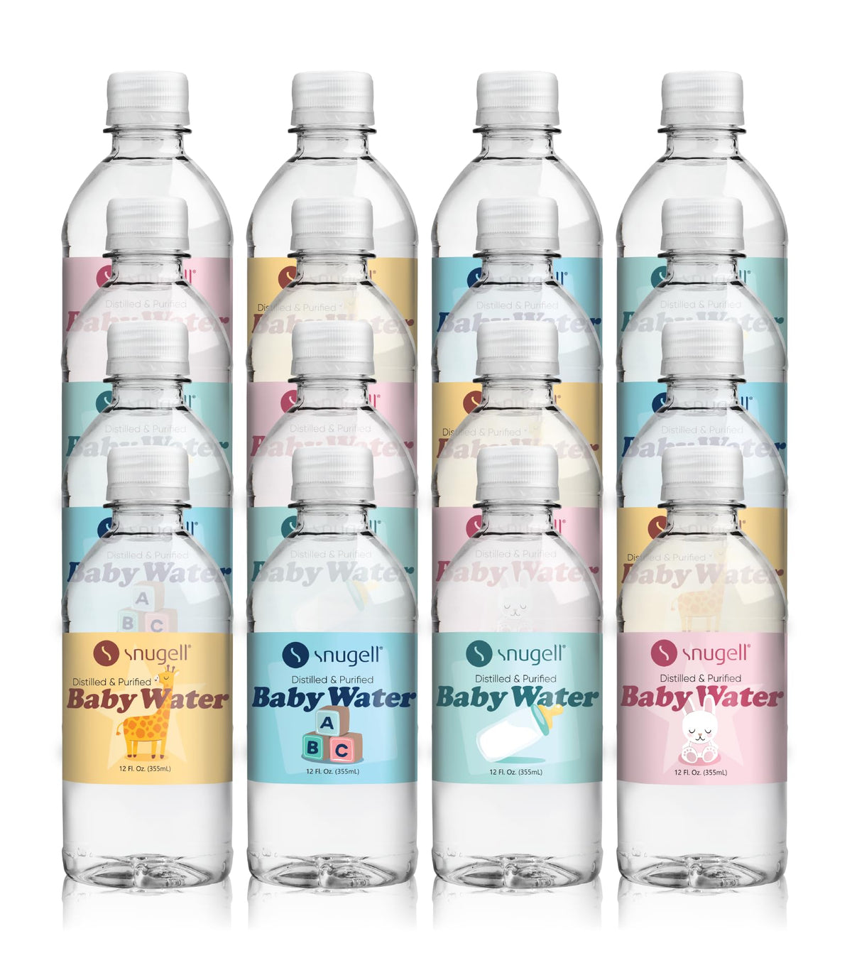 Snugell bottled distilled water 12oz bottle for infant hydration