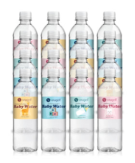 Snugell distilled water bottle front view, ideal for gentle infant hydration