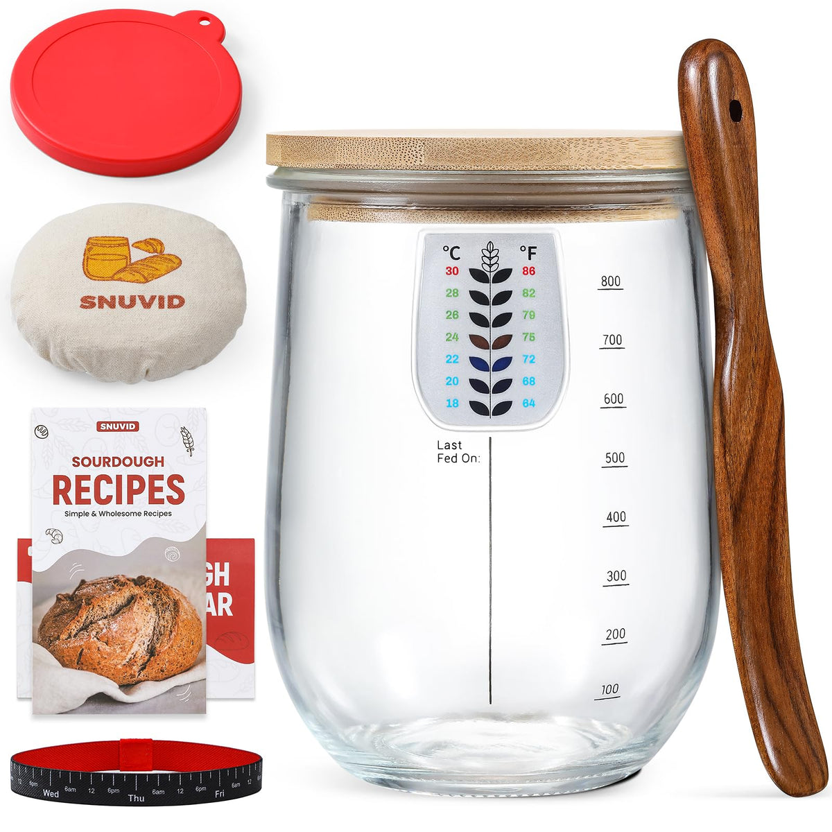 Snuvid 1L wide-mouth jar for easy mixing and accurate feeding