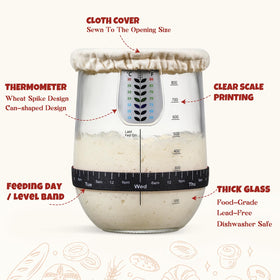 Snuvid silicone lid to refrigerate starter and preserve freshness
