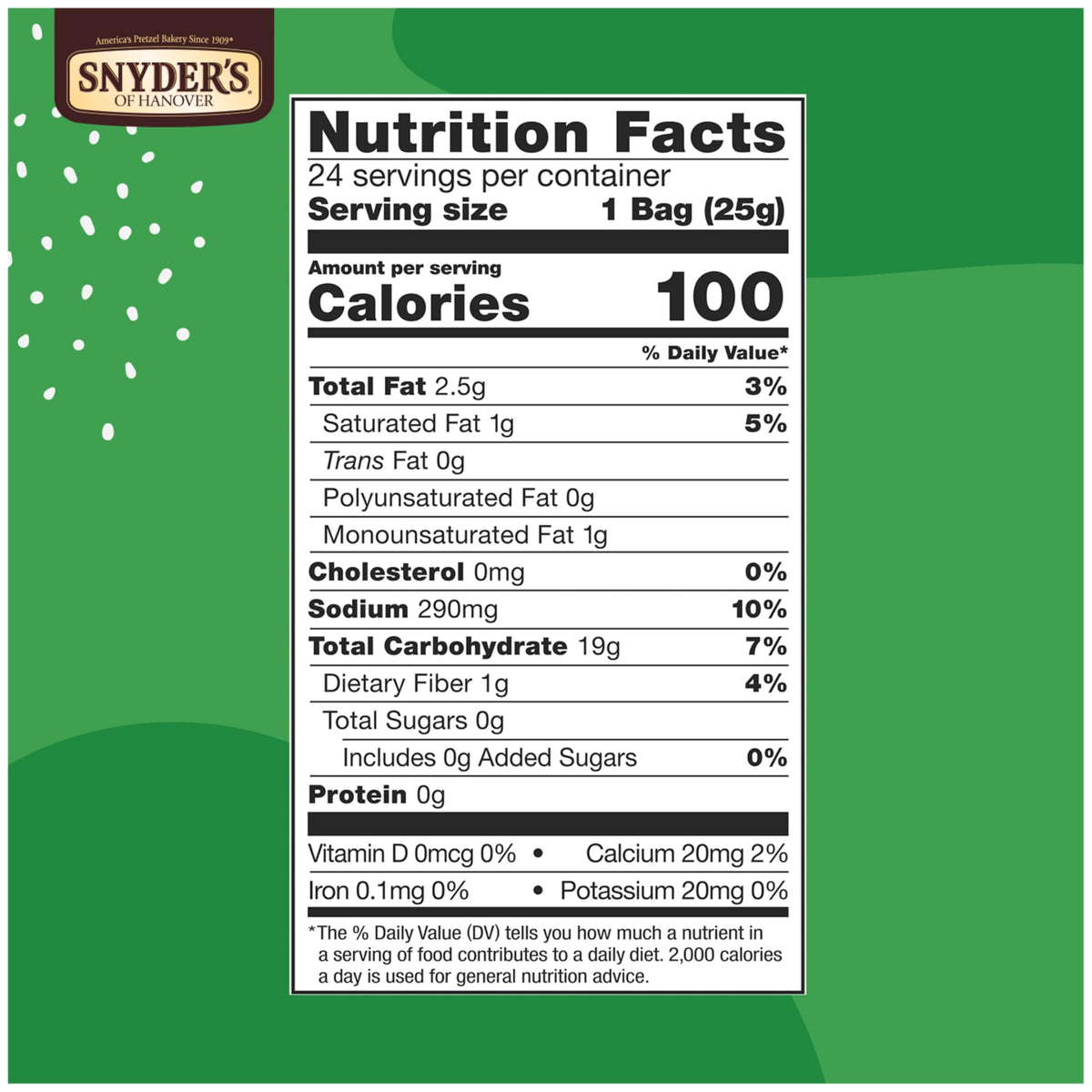 Snyder's Gluten Free Pretzel Sticks on-the-go snack emphasizes convenient portion control.