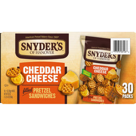 Snyder's of Hanover cheddar pretzel sandwiches as a tasty lunch side or after-school bite.