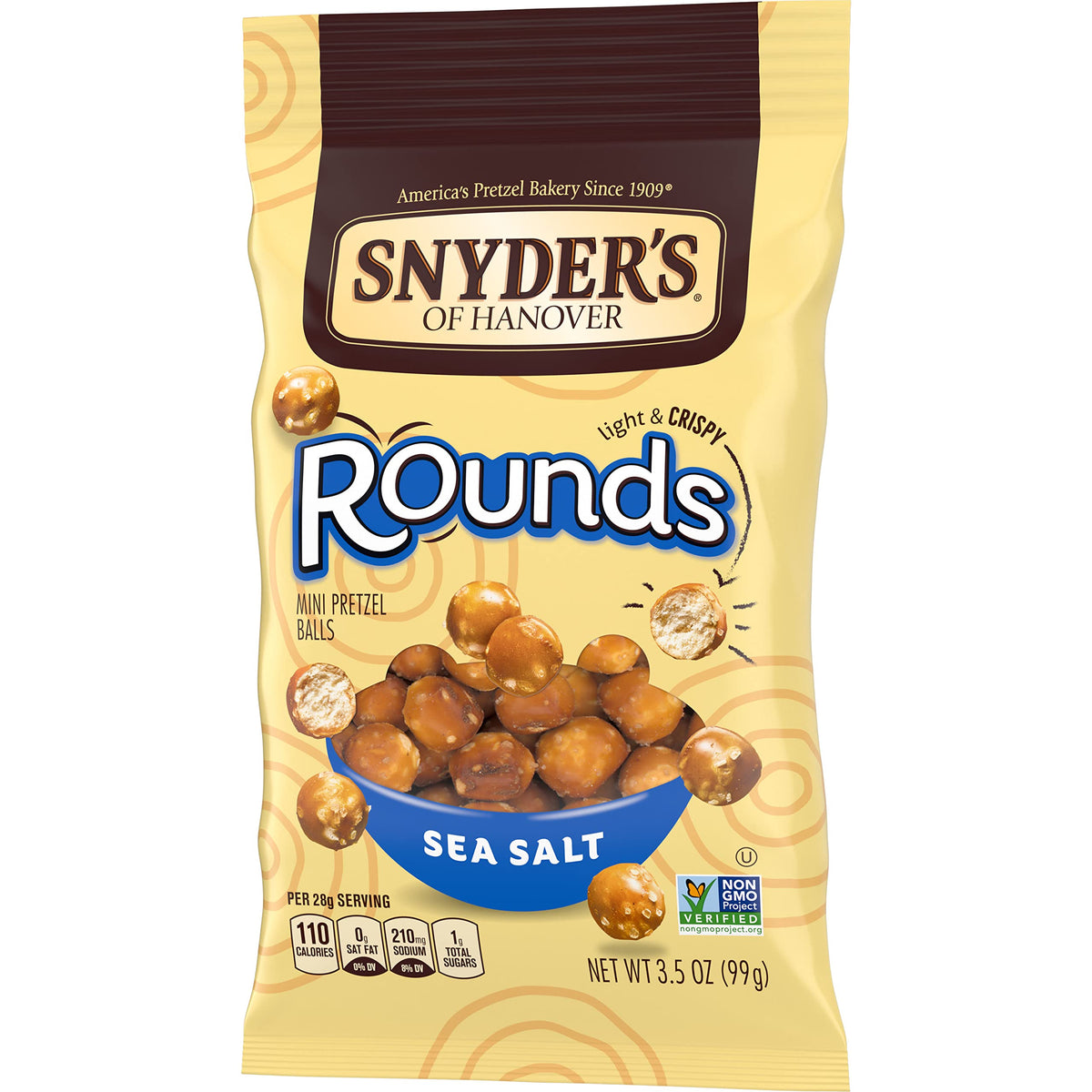 Snyder's of Hanover classic pretzel taste with sea salt delight.