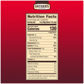 Snyder's of Hanover Hot Buffalo Wing Pretzel Pieces packaging shot highlighting 8-oz bag