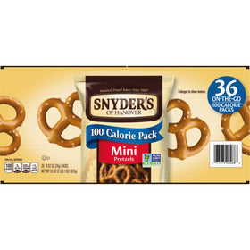Travel-friendly bag of Snyder's Mini Pretzels for on-the-go snacking
