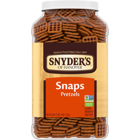 Snyder's of Hanover Pretzel Snaps in checkerboard shape deliver a crisp, satisfying crunch.