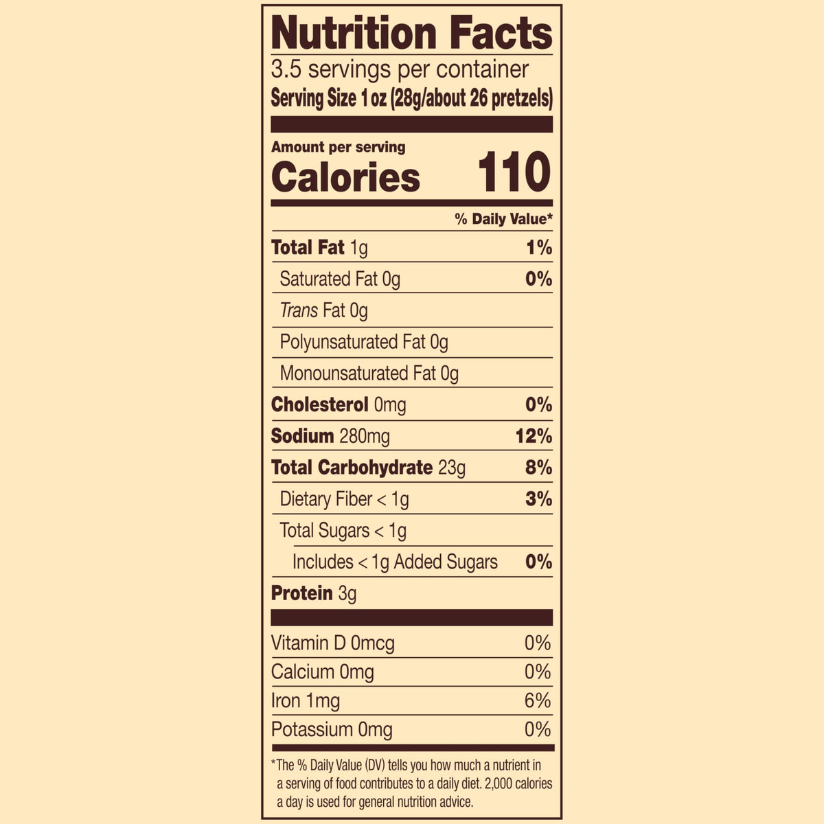 Snyder's of Hanover 3.5-ounce bag close-up showing crisp pretzel sticks for dipping