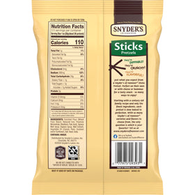 Snyder's of Hanover close-up of crisp pretzel sticks highlighting golden crunch