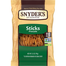 Snyder's of Hanover pretzel sticks in an eight-pack for portable, crunchy snacking