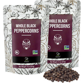 Soeos Black Peppercorns bottle for everyday cooking with fresh aroma.