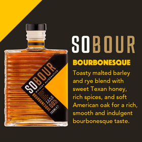 SOBOUR Bourbonesque glass neat highlights rich flavors without alcohol.