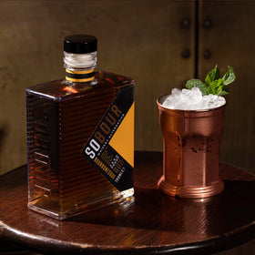 SOBOUR Bourbonesque packaging showcases halal, gluten-free attributes and low sugar.