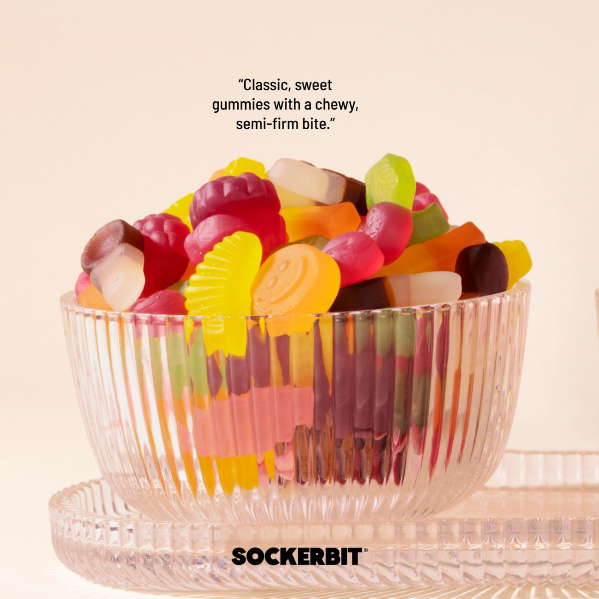 Sockerbit European sourcing badge reinforces premium candy craftsmanship