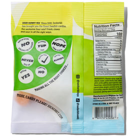 Packaging that highlights European production and authentic candy craftsmanship.