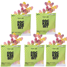 Sockerbit sour heart gummies, apple-cherry focus, great for sharing.