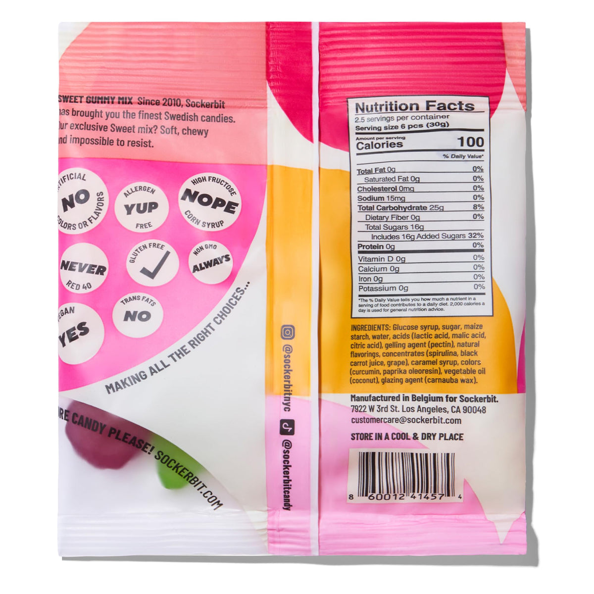 Sockerbit vegan gluten-free label emphasizes inclusive snacking options