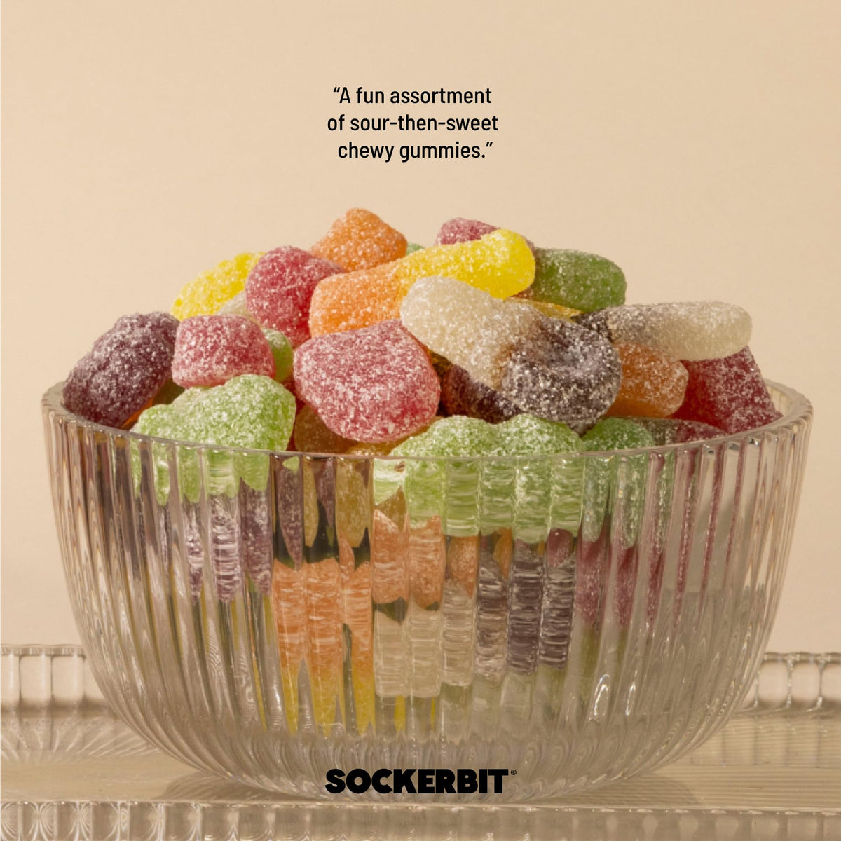 Sockerbit vegan and gluten-free labeling, packaging detail for health-conscious shoppers.