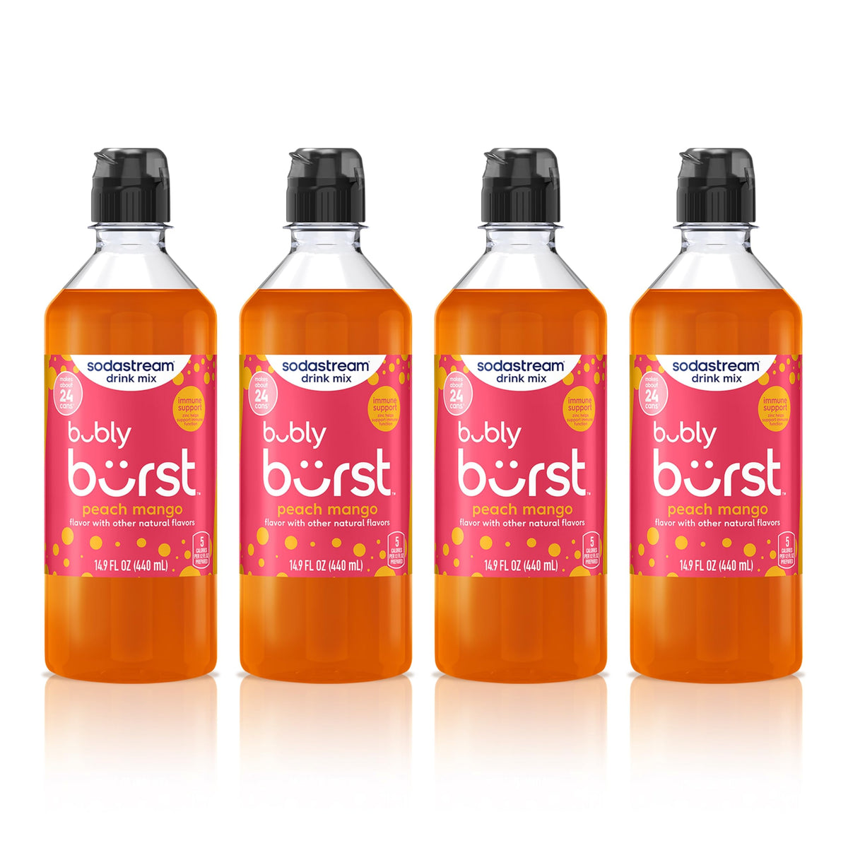 SodaStream Bubly Burst Peach Mango drink mix pack for at-home flavoring