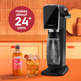SodaStream Bubly Burst Peach Mango nutrition info shows 45 calories per serving