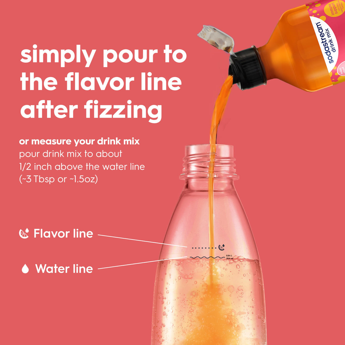 SodaStream Bubly Burst Peach Mango quick preparation instructions for beverages