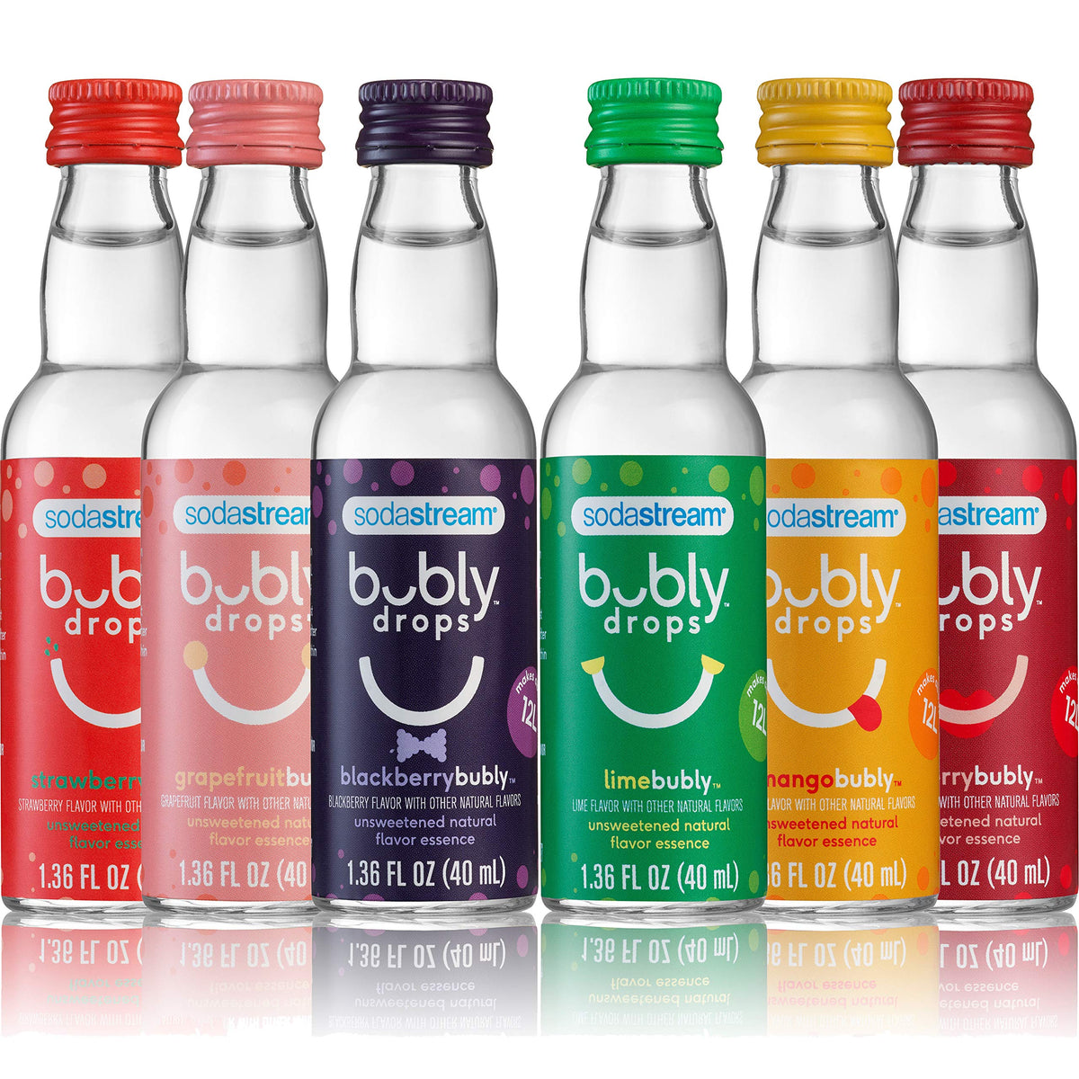 Sodastream Bubly Drops strawberry bottle for zero-calorie flavor at home.