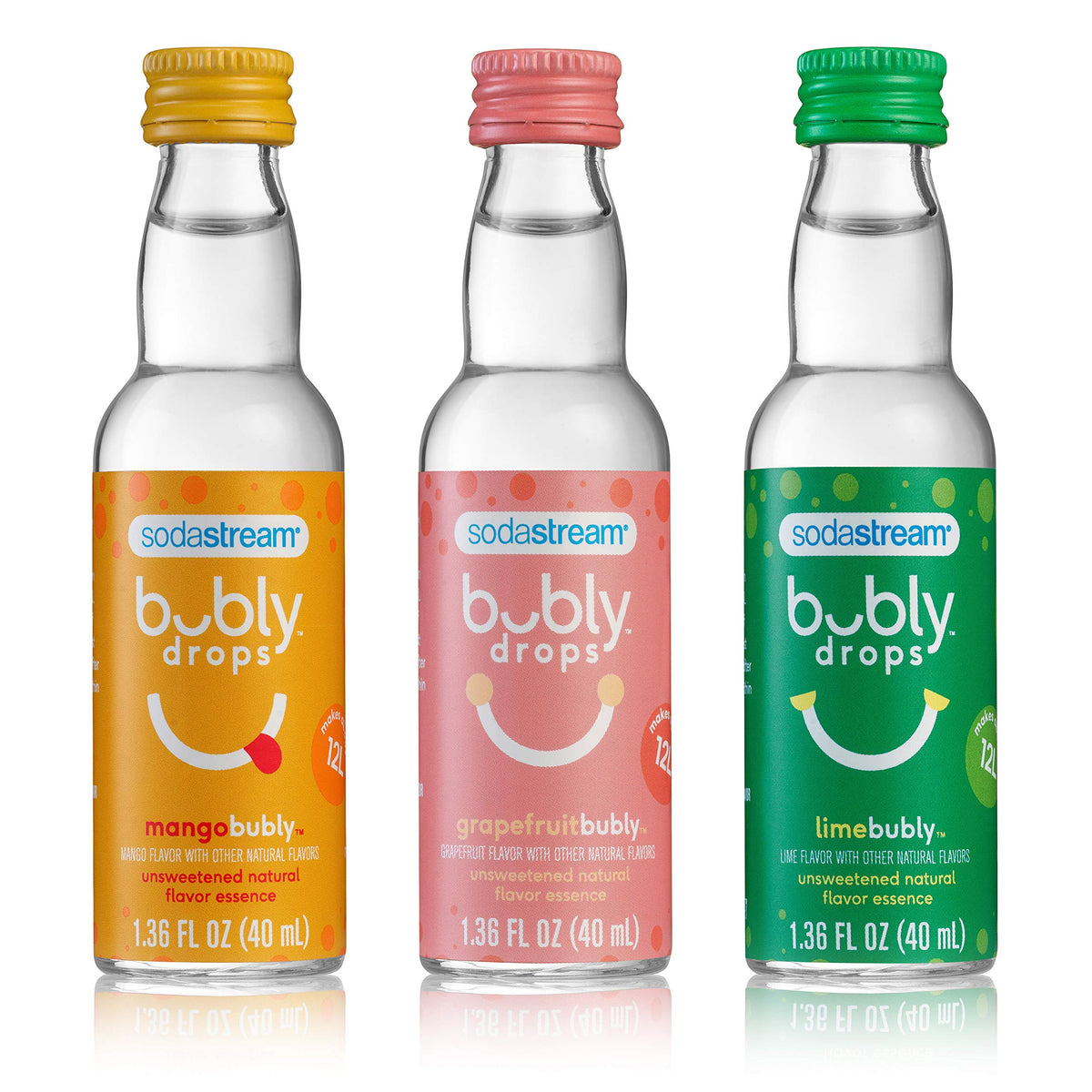 Sodastream Bubly Drops Tropical Thrill bottle adds calorie-free flavor to at-home sparkling water.