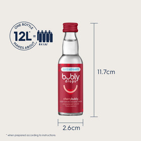 SodaStream Bubly Drops unsweetened label highlighting natural flavor essence