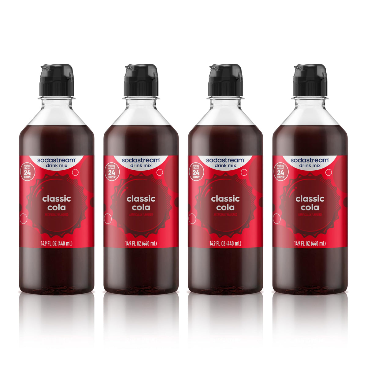 SodaStream Classics Cola bottle front view for at-home sparkling water.