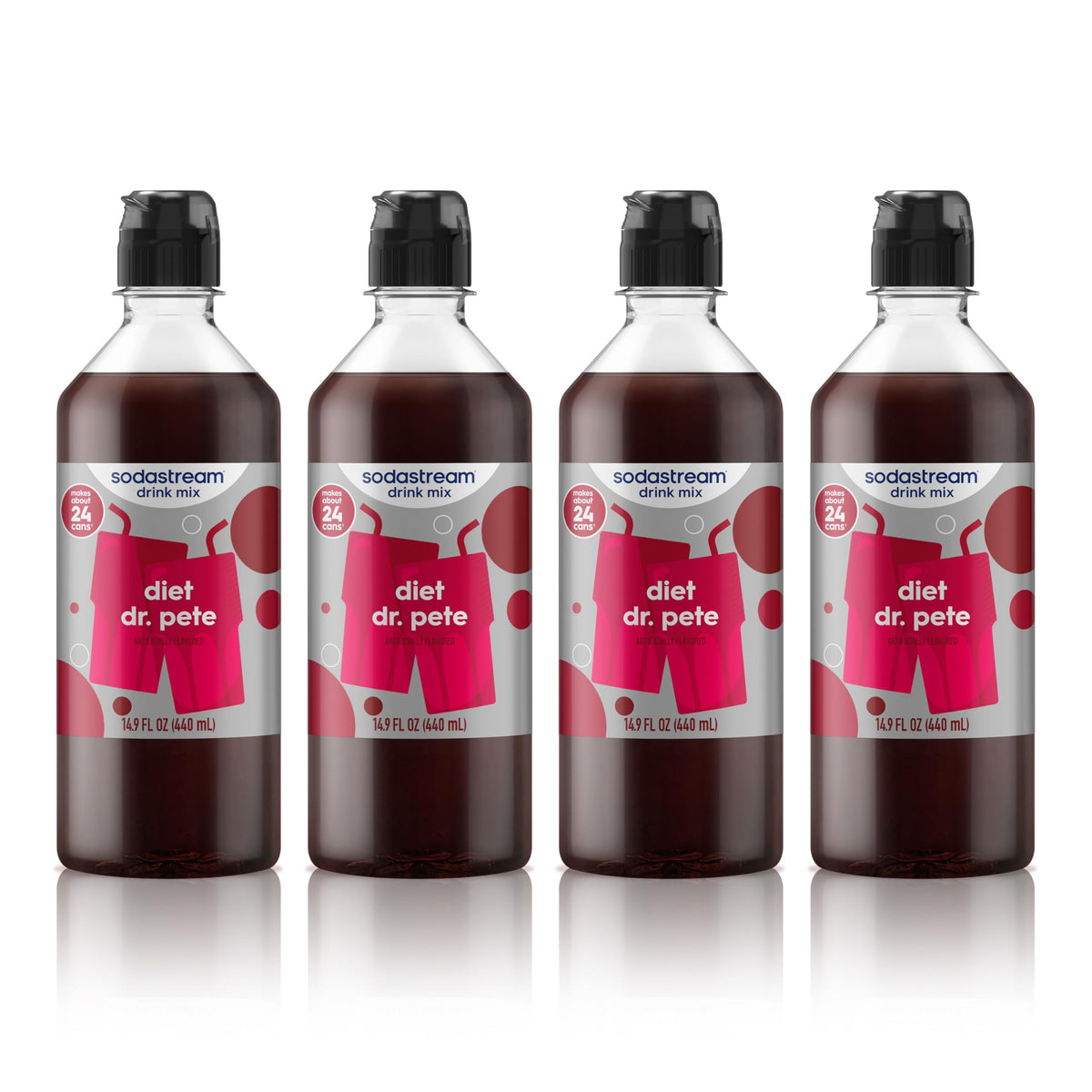 Sodastream Classic Diet Dr Pete New Pour bottle front view highlighting zero-calorie option
