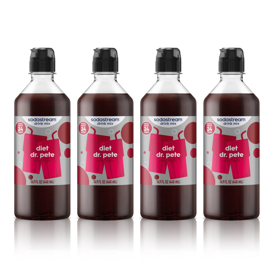 Sodastream Classic Diet Dr Pete New Pour bottle front view highlighting zero-calorie option