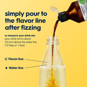 SodaStream Classics Diet Ginger Ale serving size, yields up to 7 liters per bottle