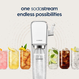 Sodastream Dr. Pete syrup label showing ingredients and serving guidance.
