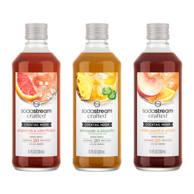SodaStream Crafted Mixers grapefruit elderflower bottle for easy at-home cocktails