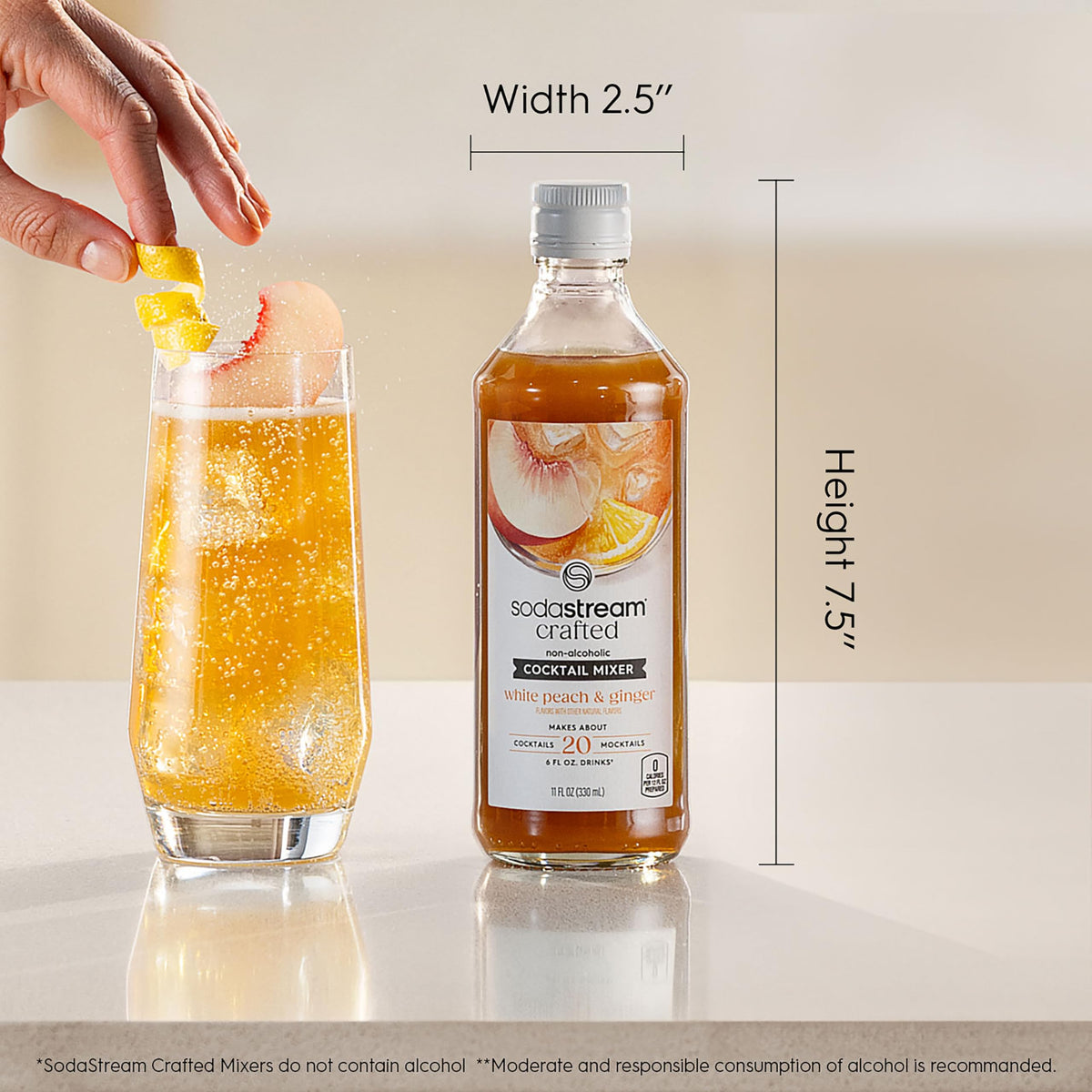 SodaStream Crafted Mixers Pack 3 glass for serving multiple guests with variety.