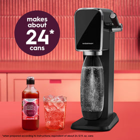 Sodastream Cranberry Raspberry Zero ingredients label, easy at-a-glance flavor info.
