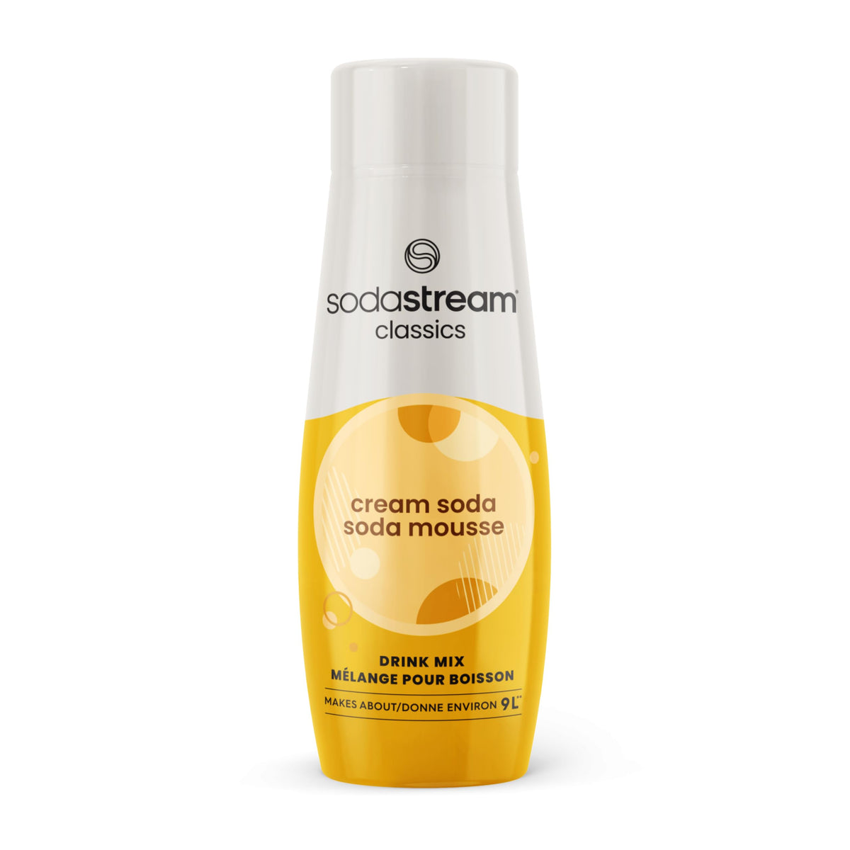 Sodastream Cream Soda Syrup bottle for home, low-sugar sparkling drinks.