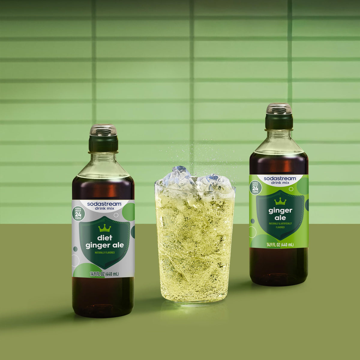 SodaStream Diet Ginger Ale ingredients label, clear information for mindful mixing