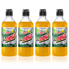 Sodastream Diet Mountain Dew 4-pack bottles ready for at-home fizz