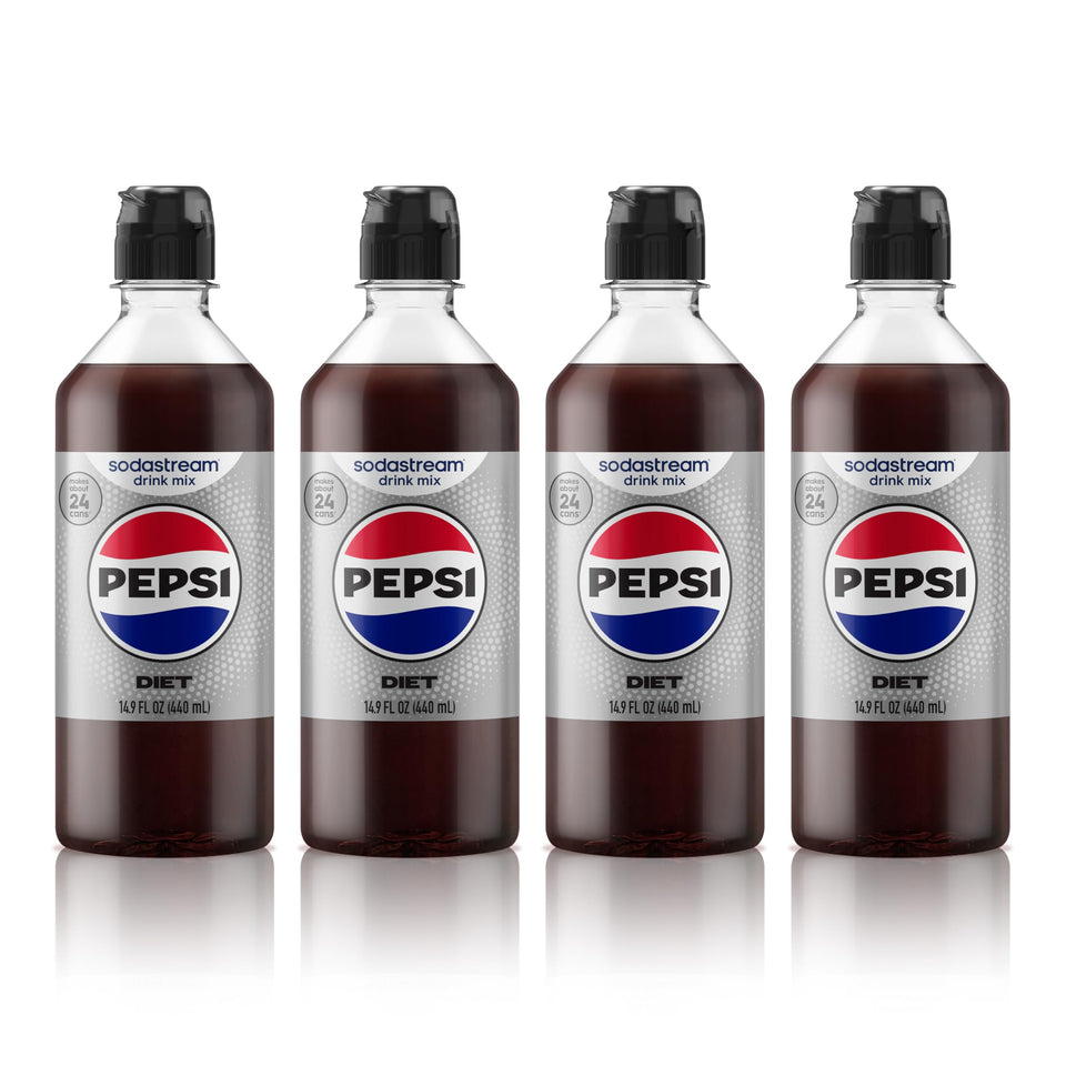 SodaStream Diet Pepsi new pour bottle 440ml shows easy at-home mixing