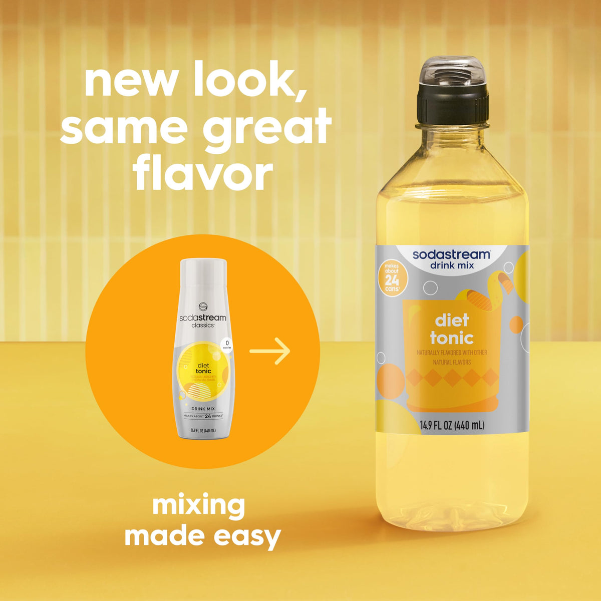 Sodastream Diet Tonic bottle-fill-line detail for precise flavor mixing.