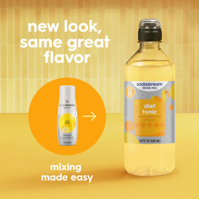 Sodastream Diet Tonic bottle-fill-line detail for precise flavor mixing.