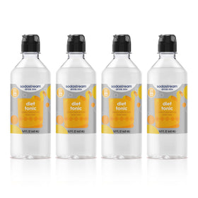 Sodastream Diet Tonic New Pour Bottle four-pack for zero-calorie refreshment at home.