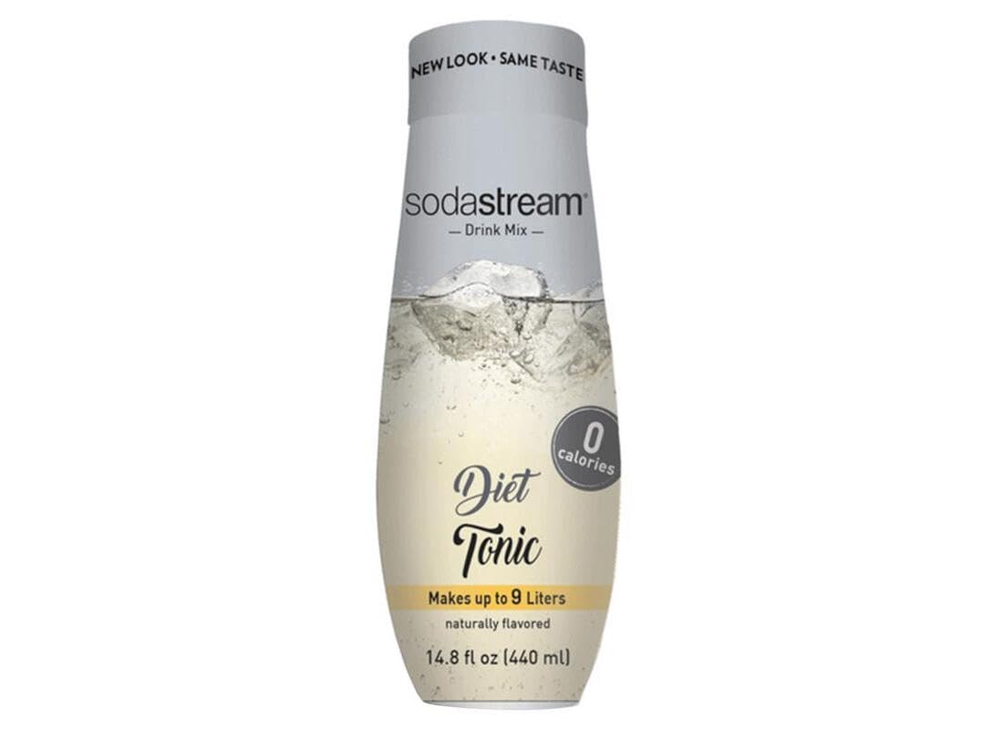 SodaStream Diet Tonic Syrup in a glass with ice to enjoy