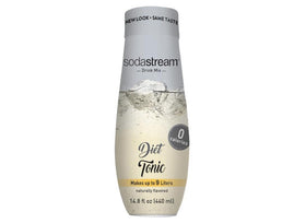SodaStream Diet Tonic Syrup in a glass with ice to enjoy