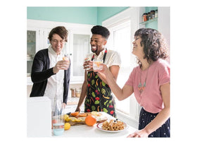 SodaStream Diet Tonic Syrup being poured into sparkling water