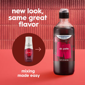 SodaStream Dr Pete New Pour bottle side view highlighting sleek grip