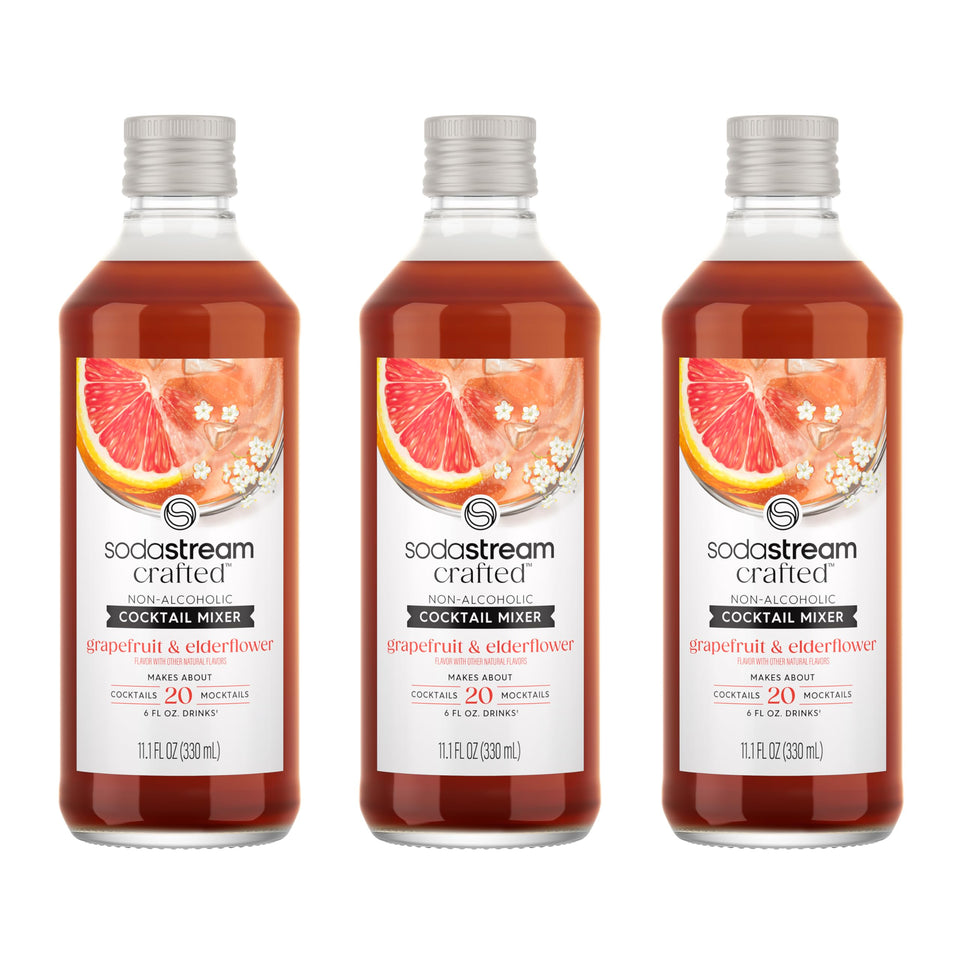 SodaStream Grapefruit & Elderflower bottle pour to brighten sparkling water