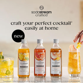SodaStream Grapefruit & Elderflower front label highlights non-alcoholic mixer option