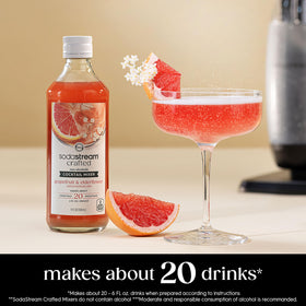 SodaStream Grapefruit & Elderflower ingredient closeup emphasizes citrus and floral notes